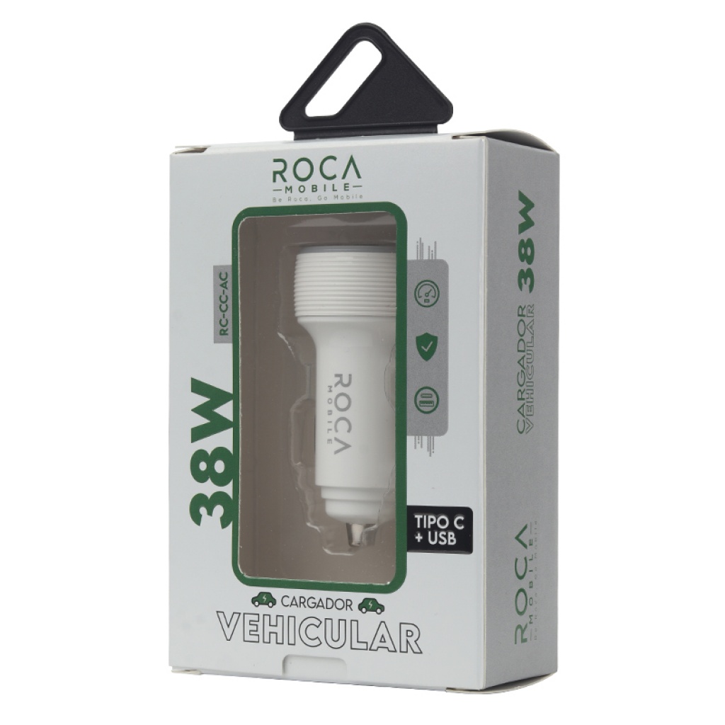 Cargador Auto ROCA 38W/48W USB C/PD