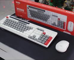 COMBO MOUSE y TECLADO INALAMBRICO WS009 Blanco Marvo