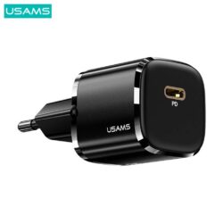 Cargador Rápido T36 USB C/ PD 20W Negro USAMS