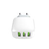 A3312 Cargador Pared 2.4A 3 USB Micro Blanco LDNIO