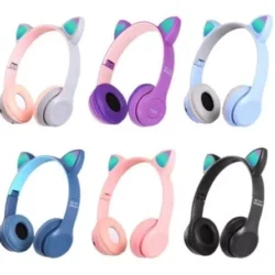 AUDIFONO INALAMBRICO OREJA DE GATO MZ 47 PARA NIÑOS COLORES