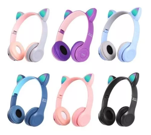 AUDIFONO INALAMBRICO OREJA DE GATO MZ 47 PARA NIÑOS COLORES