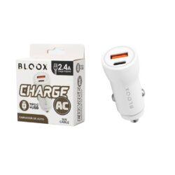 Cargador Auto BLOOX 2.4 USB A + USB C/PD (sin Cable) 48W-38W