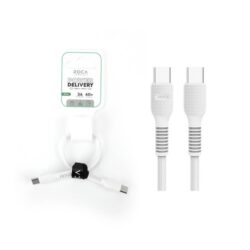 Cable de Datos ROCA VIT USB A a USB C 20cm 2.4A Blanco