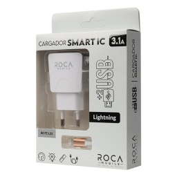 Cargador Inteligente ROCA 3.1A 1 USB Lightning (RC-TC-L31)