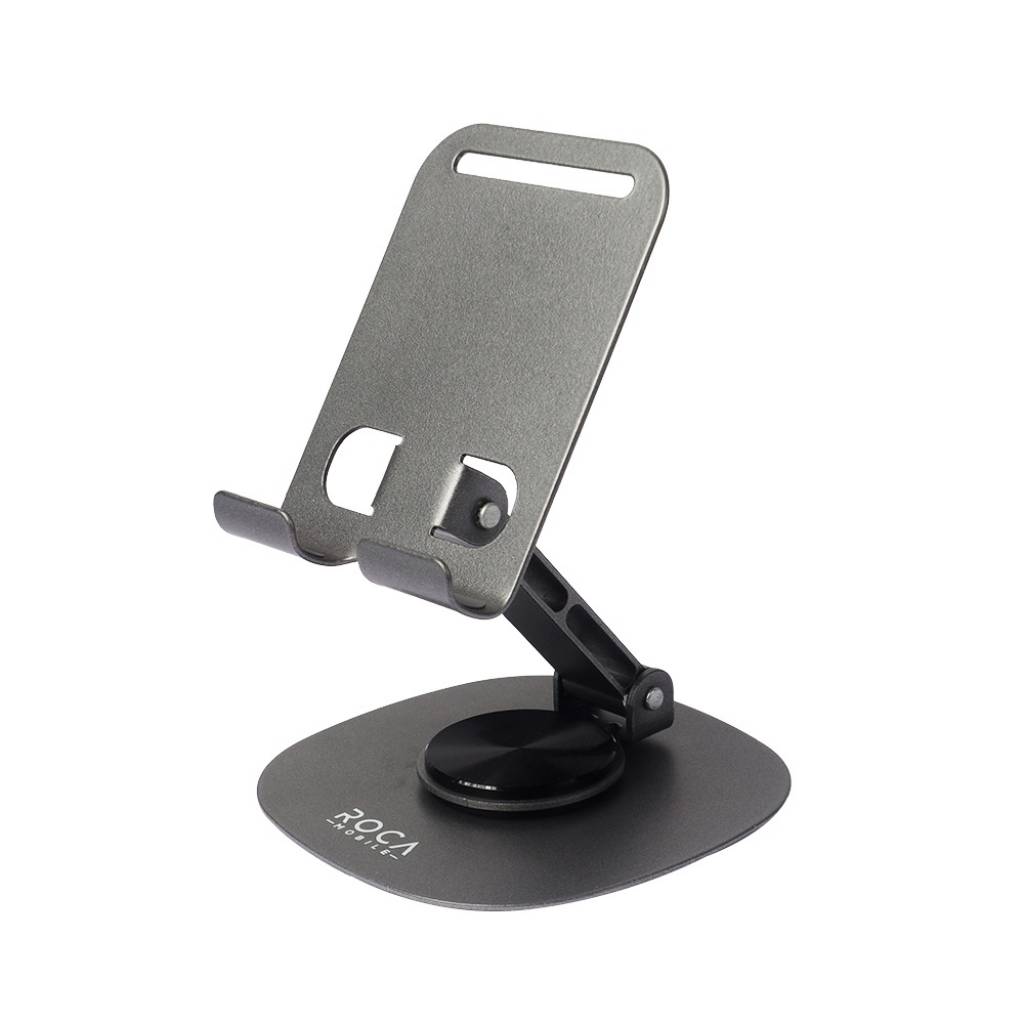 Soporte de Escritorio 360° Plegable Gris Roca