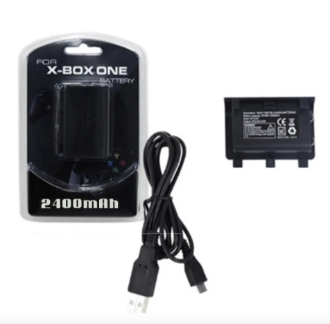 Batería Joystick De Xbox One Con Cable Cargador Usb 2400 Mah(var185)