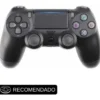 Joystick Inalámbrico Ps4 Compatible Vibración Y Salida Audio Color Negro