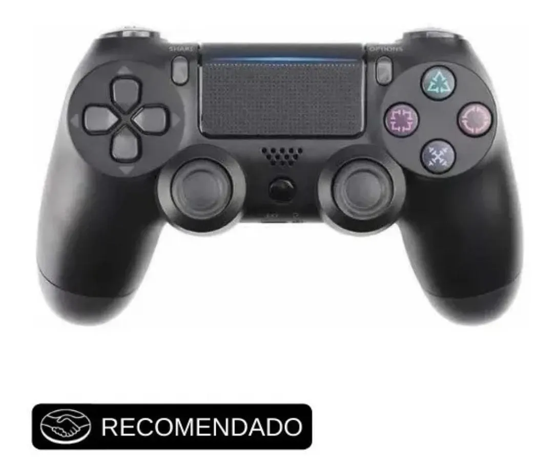 Joystick Inalámbrico Ps4 Compatible Vibración Y Salida Audio Color Negro