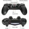 Joystick Inalámbrico Ps4 Compatible Vibración Y Salida Audio Color Negro