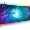 Pad Gamer Alfombra Para Teclado Y Mouse Luz Led RGB 30CM X 80CM