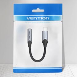 Adaptador de Audio USB-C a 3.5mm Macho/Hembra / 0.1M / Gris BGJHA Vention
