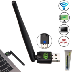 Tarjeta De Red Wi-fi Antena USB AX300 / 2.4G / 300Mbps / Plug And Play