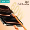 Cable de Datos Plano USB C a USB C SJ783 60W 1.2m USAMS