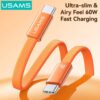 Cable de Datos Plano USB C a USB C SJ783 60W 1.2m USAMS
