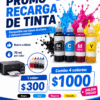 Tinta para impresoras Epson/Canon/Brtother - Recarga