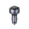 Cargador Auto Bluetooth c/Transmisor FM USB A / USB C Gris CC328 USAMS