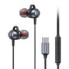 Manos Libres Stereo Mini Tipo C 1.2 M EP-48 Negro SJ758 USAMS