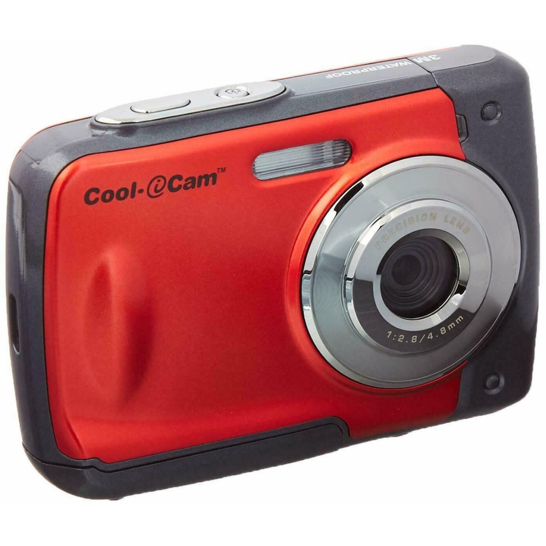 Cámara digital iON 8MP Waterproof A prueba de agua roja