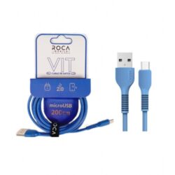 Cable de Datos ROCA RUDE USB a microUSB 200cm 2A Azul