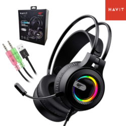 Auriculares Gamer HAVIT H2040d / Luces Led RGB / Micrófono / USB / 3.5mm