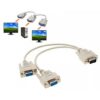 SPLITTER VGA MACHO A 2 VGA HEMBRA DOBLE MONITOR