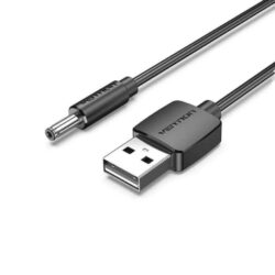 Cable DC Power USB-A a 3.5 mm x 1.35 mm 5V / 1M / Negro CEXBF Vention