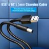 Cable DC Power USB-A a 3.5 mm x 1.35 mm 5V / 1M / Negro CEXBF Vention