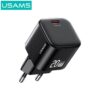 Cargador Pared 20W USB C GaN Carga Rápida Negro-blanco CC260 USAMS