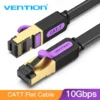 Cable de Red Flat Cat.7 UTP / 10M / Negro ICABL Vention