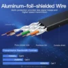 Cable de Red Flat Cat.7 UTP / 10M / Negro ICABL Vention