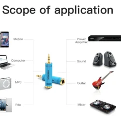 Adaptador de Audio 3.5 mm Macho a 6.35 mm Hembra