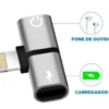 LIGHTNING SPLITTER Para IPHONE MUSICA Y CARGA