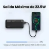 Power Bank 2 Puertos   USB A / USB C  10.000mAh  22.5W  Negro  CD263  USAMS