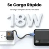 Power Bank 2 Puertos   USB A / USB C  10.000mAh  22.5W  Negro  CD263  USAMS