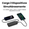 Power Bank 2 Puertos   USB A / USB C  10.000mAh  22.5W  Negro  CD263  USAMS