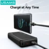 Power Bank 2 Puertos PB89   USB A / USB C  20.000mAh  Negro  CD264  USAMS
