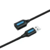 Cable Extensor USB-A 2.0   Macho/Hembra / 0.5M / Negro  CBIBD  Vention