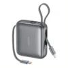 Power Bank Mini  20W  Cable Tipo C + Lightning  10.000mAh  Gris  CD240 USAMS