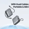 Power Bank Mini  20W  Cable Tipo C + Lightning  10.000mAh  Gris  CD240 USAMS