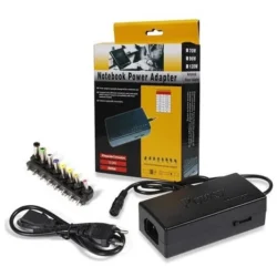 Cargador Universal de Notebook 96 W Con 10 Adaptadores(Incluye Pase HP Azul y Ceibal)