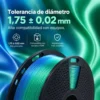 Filamento Sunlu Silk PLA+ Dual Negro/Azul