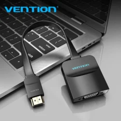 Convertidor HDMI a VGA Flat 0.15M / Negro 74345 Vention
