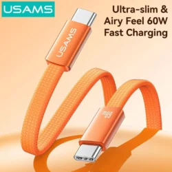 Cable de Datos Plano USB C a USB C SJ783 60W 1.2m USAMS