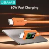 Cable de Datos USB C a USB C SJ773   60W  1.2m  Anaranjado  U92  USAMS