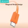 Cable de Datos USB C a USB C SJ773   60W  1.2m  Anaranjado  U92  USAMS