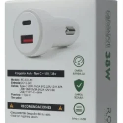 Cargador Auto ROCA 38W/48W USB C/PD