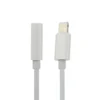 Adaptador ROCA Lightning a Lightning + 3.5 mm -Negro Audio y Carga