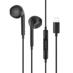 Manos Libres Stereo ROCA Universal Lightning Blanco/Negro (tipo iPhone)