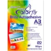 PAPEL FOTOGRAFICO A3 AUTOADHESIVO BRILLANTE COLORFLY 130GR X 20 HOJAS 5760DPI
